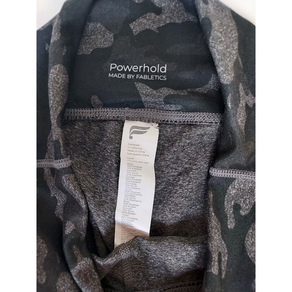 Fabletics Mid-Rise Gray Camouflage Powerhold Leggings W/Pockets Ladies Size S - Picture 2 of 9